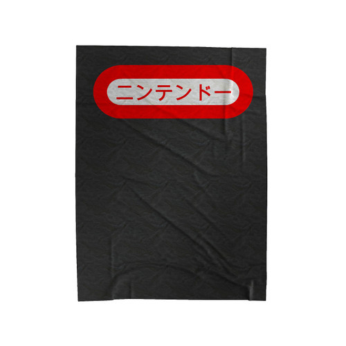 Nintendo Japanese Katakana Inspired Logo Velveteen Blanket