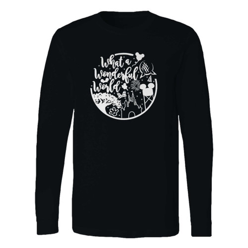 This classic fit what a wonderful world circle raglan long sleeve shirt is casually elegant and very comfortable. With fine quality print to make one stand out, it's a perfect fit for every occasion.