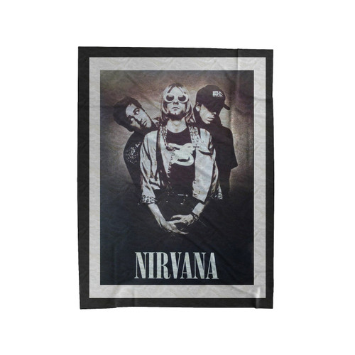Nirvana Black And White Velveteen Blanket