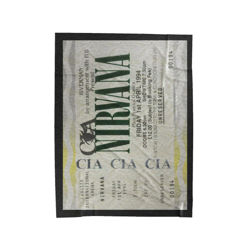 Nirvana Concert Ticket 2 Velveteen Blanket