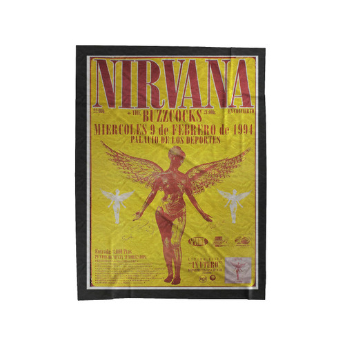 Nirvana Signed Concert Velveteen Blanket