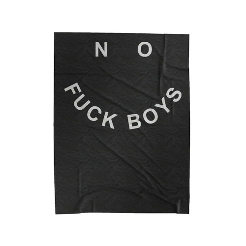 No Fuck Boys Velveteen Blanket