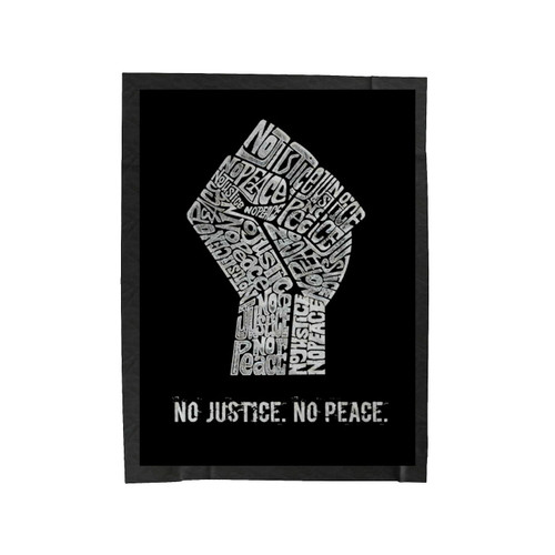 No Justice No Peace Art Velveteen Blanket