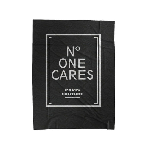 No One Cares Paris Couture Velveteen Blanket
