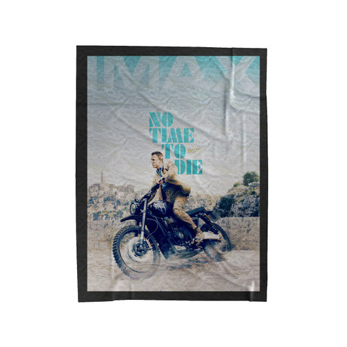 No Time To Die James Bond's Bike Skills Velveteen Blanket