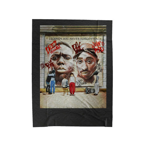 Nocturnal Abstract Big And Tupac Velveteen Blanket