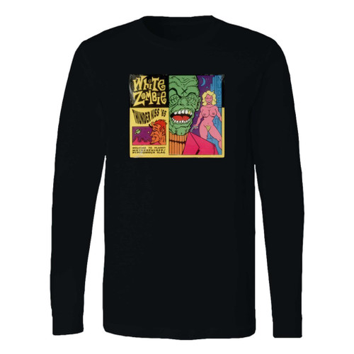 This classic fit white zombie thunderkiss long sleeve shirt is casually elegant and very comfortable. With fine quality print to make one stand out, it's a perfect fit for every occasion.