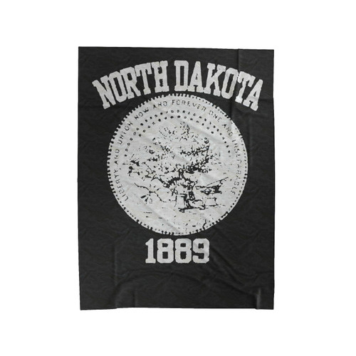 North Dakota Seal 1889 Velveteen Blanket