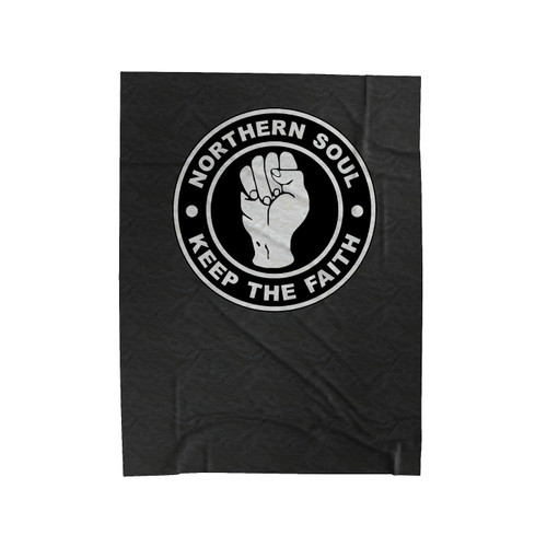 Northern Soul Keep The Faith Logo Velveteen Blanket