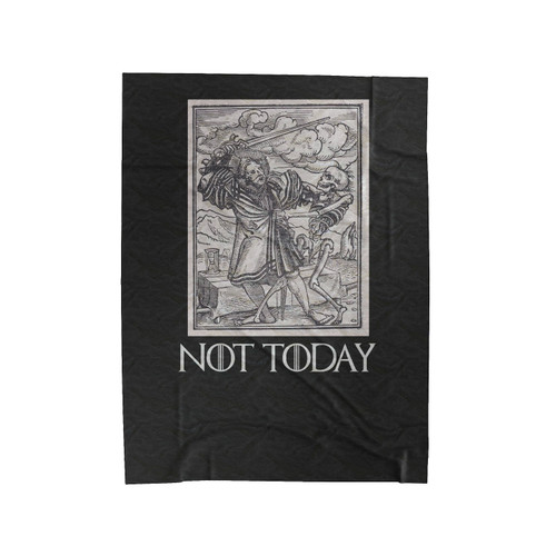 Not Today Skeleton Game Of Thrones Velveteen Blanket