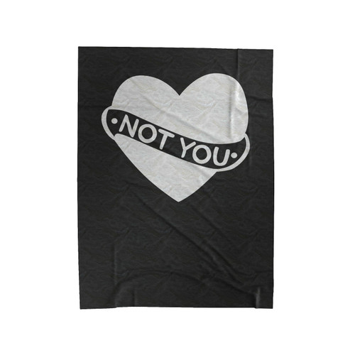 Not You Love Heart Tattoo Velveteen Blanket