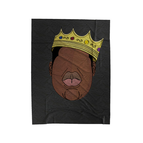 Notorious Biggie Hip Hop Caricature Cortrait Face Velveteen Blanket