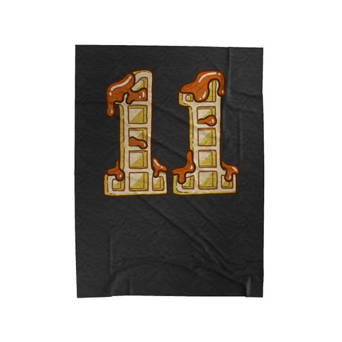 Number 11 Waffles Eleven Stranger Things Velveteen Blanket