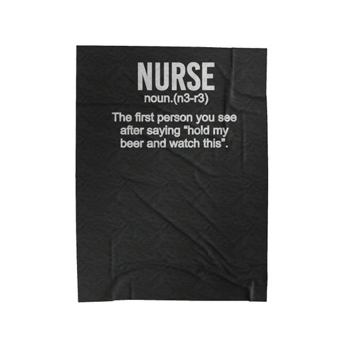 Nurse Noun Velveteen Blanket