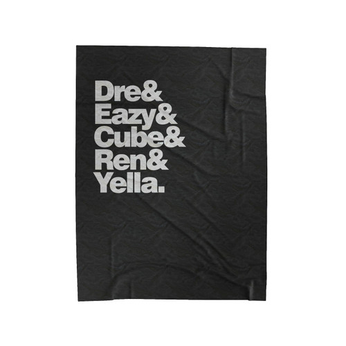 Nwa Dre Eazy Cube Ren Yella Helvetica Hip Hop Dj Straight Outta Compton Velveteen Blanket
