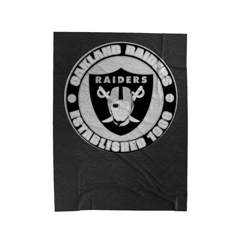 Oakland Raiders Logo Velveteen Blanket