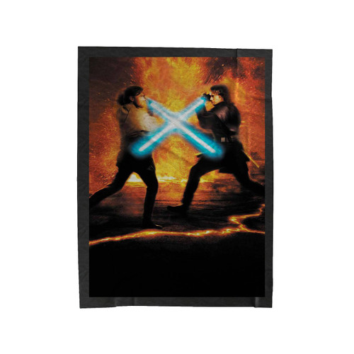 Obi Wan Vs Anakin Star Wars Velveteen Blanket