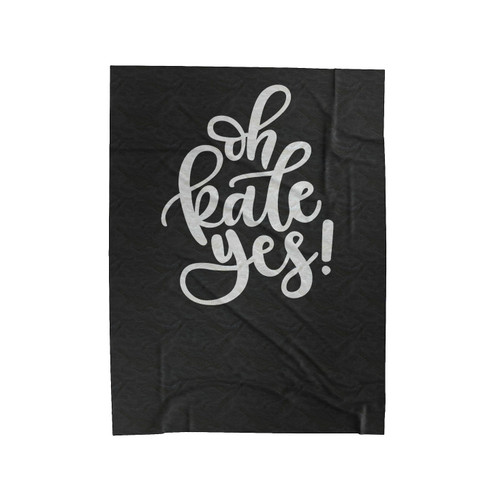 Oh Kale Yes Birthday Gift Vegan Velveteen Blanket
