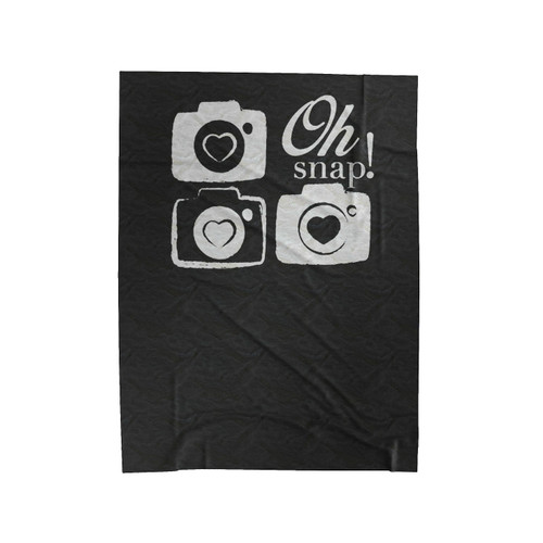 Oh Snap Camera Funny Great Photography Velveteen Blanket
