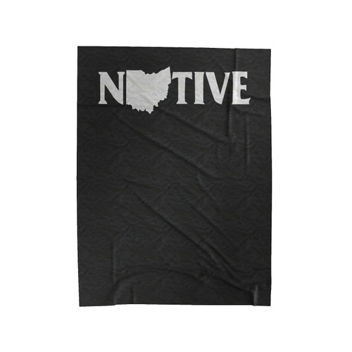 Ohio Native State Home Map Velveteen Blanket