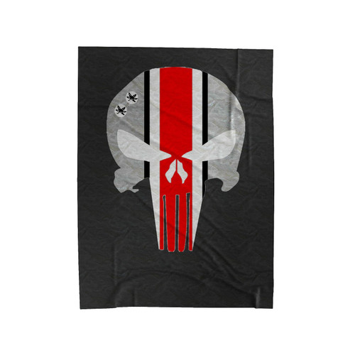 Ohio State Buckeyes Punisher Logo Velveteen Blanket
