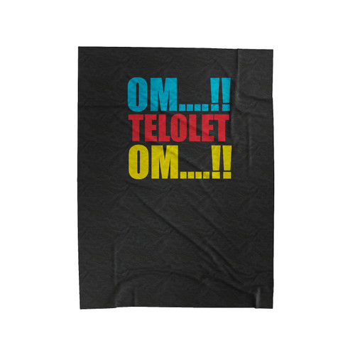 Om Telolet Om Blue Red Yellow Velveteen Blanket