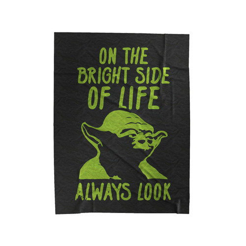 On The Bright Side Of Life Always Look Men's Yoda Star Wars T-Shirt Velveteen Blanket