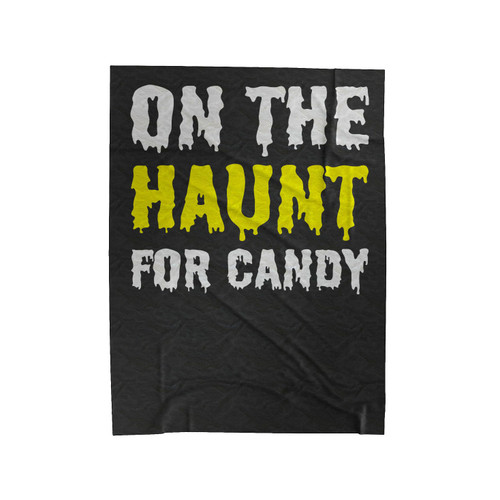 On The Haunt For Candy Velveteen Blanket