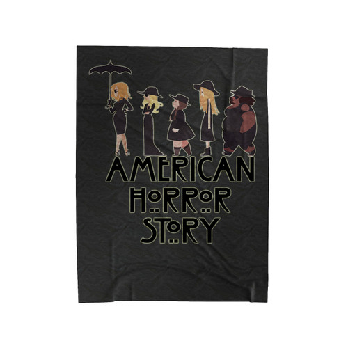 On Wednesday We Wear Black American Horor Story Velveteen Blanket