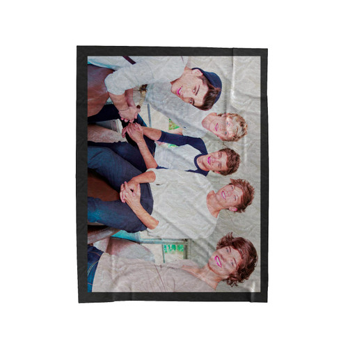 One Direction In The Bus Velveteen Blanket