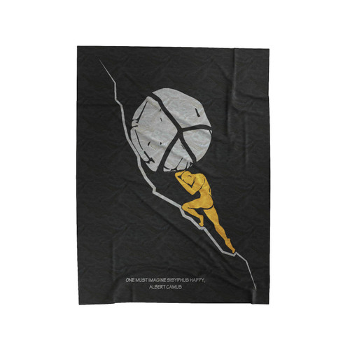 One Must Imagine Sisyphus Happy Albert Camus Quotes Velveteen Blanket