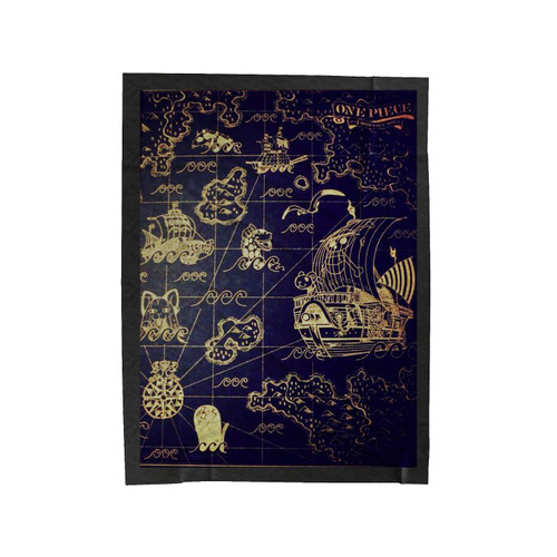 One Piece Map Velveteen Blanket