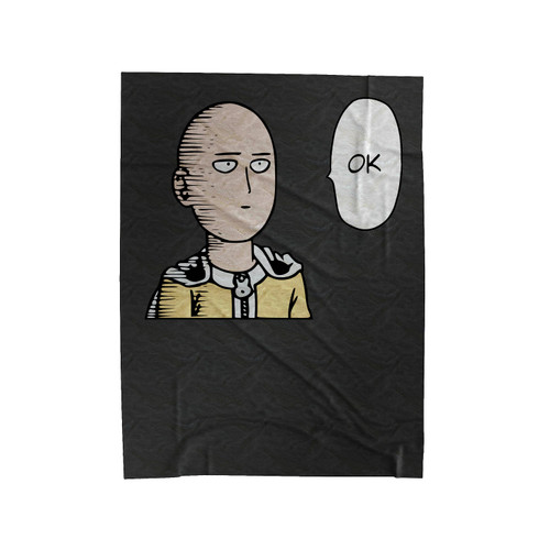 One Punch Man Saitama Ok Velveteen Blanket