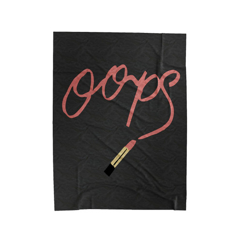 Ops Graphic Lipstic Velveteen Blanket