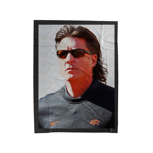 Osu Football Mike Gundy Velveteen Blanket