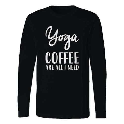 This classic fit yoga & coffee are all i need long sleeve shirt is casually elegant and very comfortable. With fine quality print to make one stand out, it's a perfect fit for every occasion.