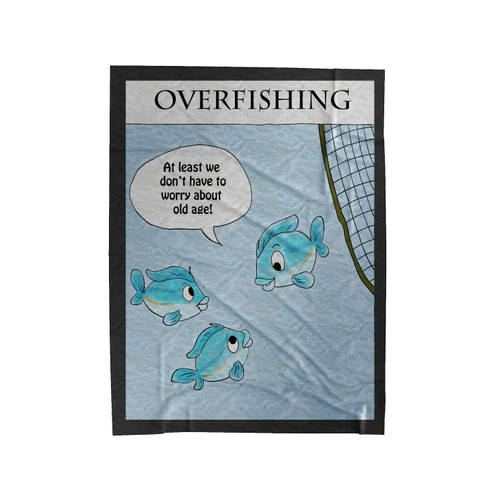Overfishing Velveteen Blanket