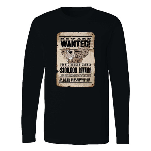 This classic fit yogi wanted poster distressed long sleeve shirt is casually elegant and very comfortable. With fine quality print to make one stand out, it's a perfect fit for every occasion.