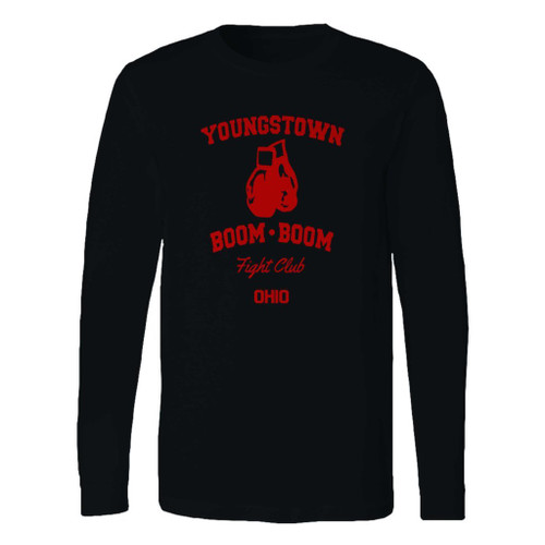 This classic fit youngstown boom boom fight club long sleeve shirt is casually elegant and very comfortable. With fine quality print to make one stand out, it's a perfect fit for every occasion.
