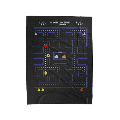 Pacman Arcade Velveteen Blanket