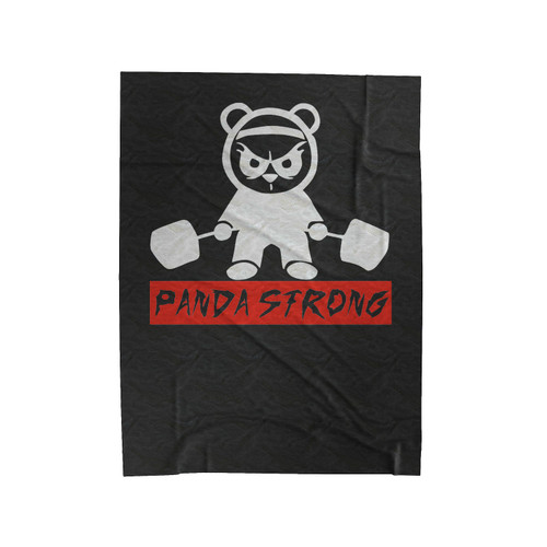 Panda Strong Panda Gym Panda Fitness Funny Velveteen Blanket