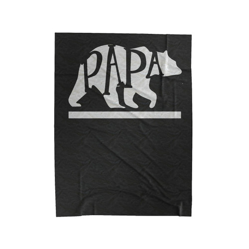 Papa Bear Dad Beer Hand Lettered Velveteen Blanket