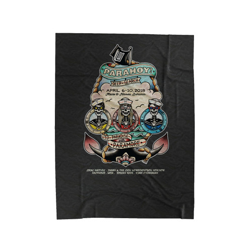 Parahoy To Paradise With Paramore Miami To Nassau Bahamas 2018 Velveteen Blanket