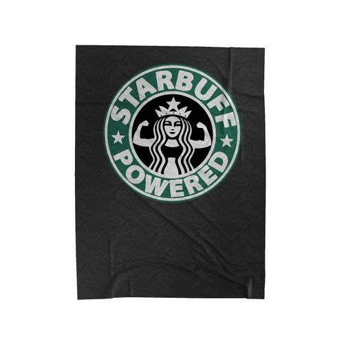 Parody Starbucks Coffee Starbuff Powered Velveteen Blanket