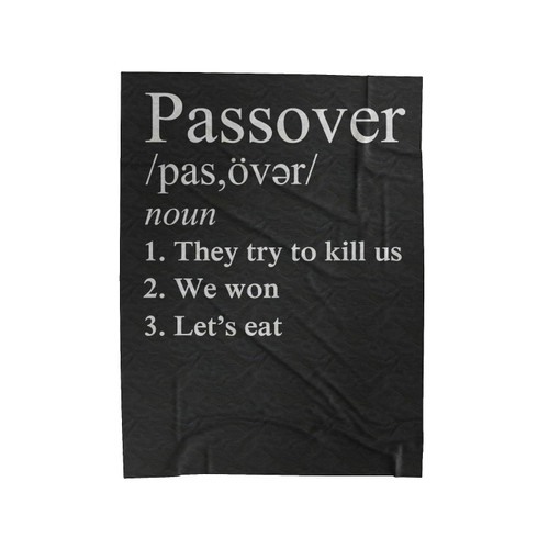 Passover Definition Funny Jew Pride Velveteen Blanket