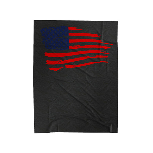 Patriotic American Flag Velveteen Blanket