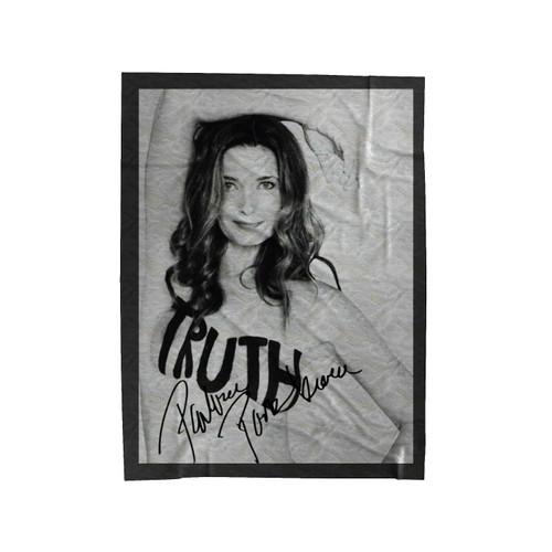 Paulina Porizkova Autographed Velveteen Blanket