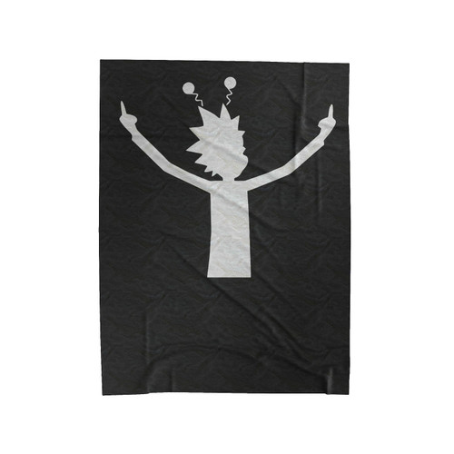 Peace Among Worlds Middle Fingers Rick And Morty Velveteen Blanket