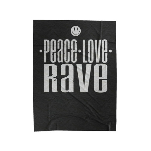 Peace Love Rave Velveteen Blanket