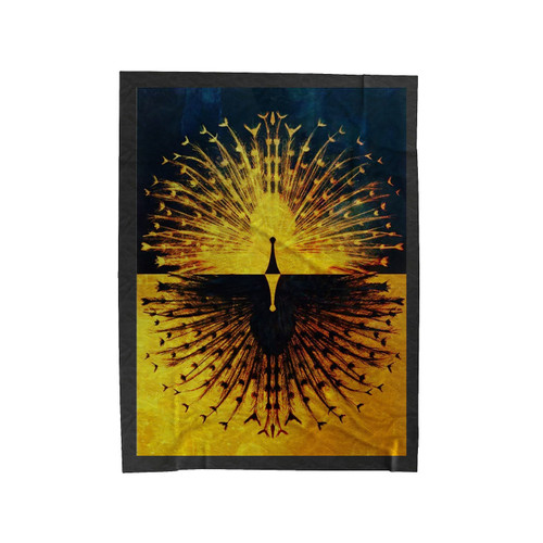 Peacock Paint Art Velveteen Blanket